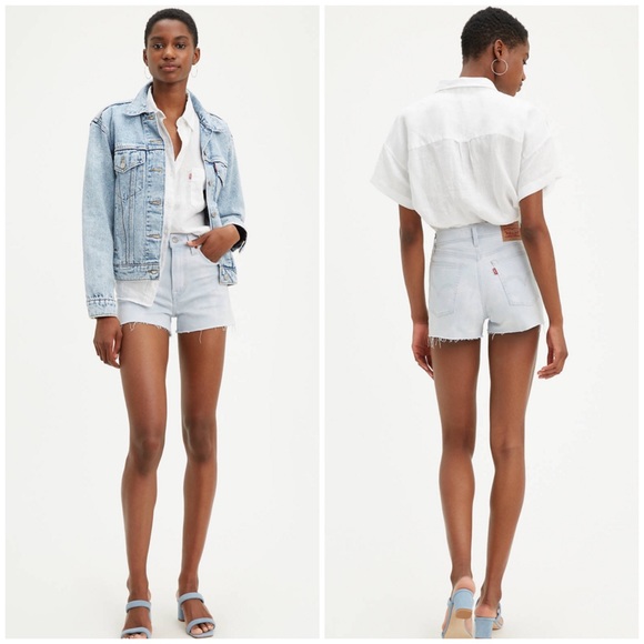 Levi's Pants - NWT LEVIS Light Wash High Rise Cut Off Jean Short